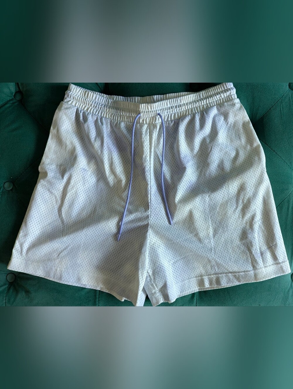 Nike Icon clash Women’s Athletic Mesh Drawstring Shorts - White & Lavender
